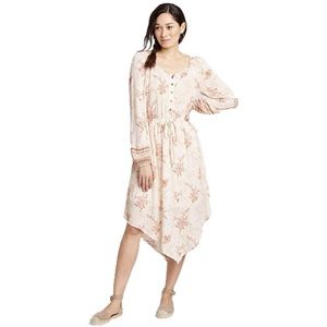 Cream Colored Floral Knox Rose Midi Dress